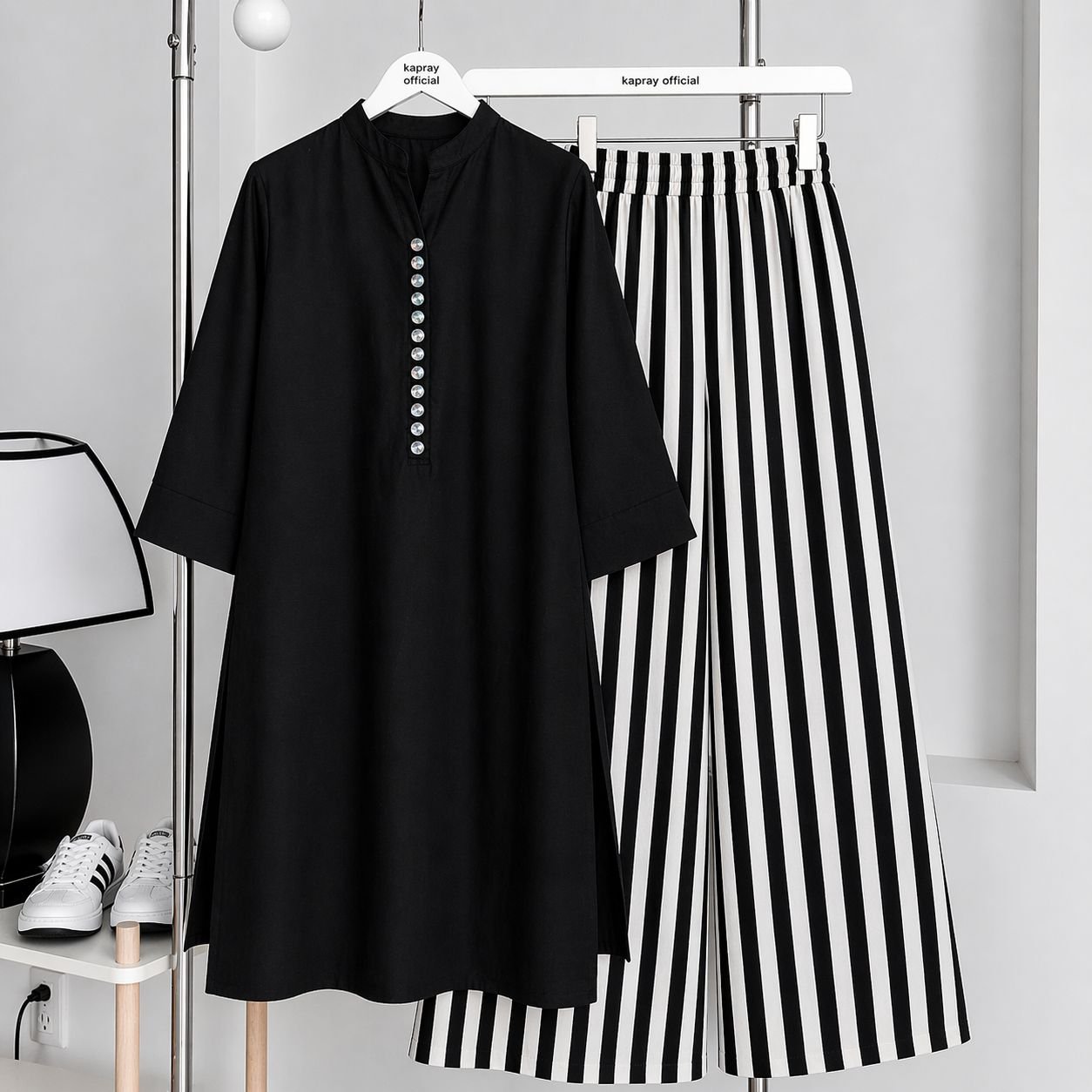 WhatsApp_Image_2026-04-22_at_9.54.10_PM Midnight Stripe Elegance 2-Piece Set - Image 1