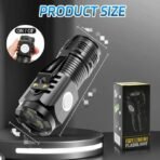 3-LED Mini Rechargeable Portable Flashlight – High Brightness - Image 3