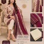 Saudah Premium Lawn 3-Piece Unstitched Suit – Volume 02