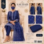 Saudah Premium Lawn 3 Piece Unstitched Suit P-3