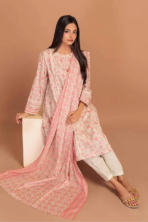Lawn Digital Print 3-Pcs Suit MZ-101 - Image 2